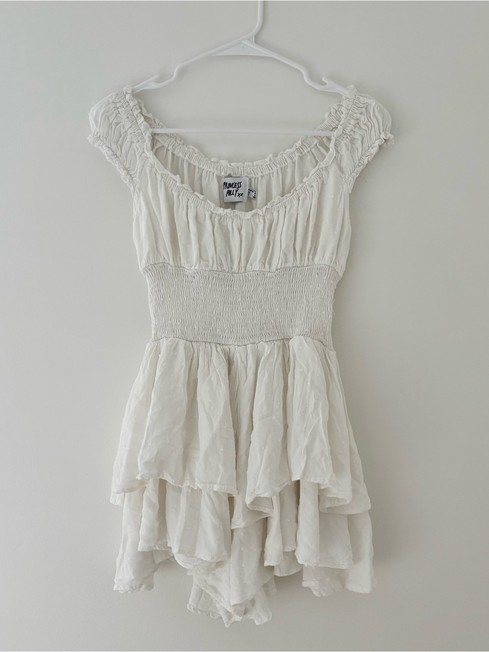 Princess Polly Love Galore Romper White Size 4